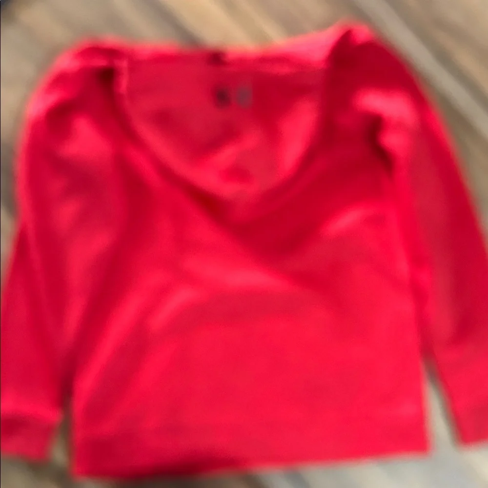 Under Armour Youth Crimson Hoodie with Charcoal Emblem - Picture 6 of 6